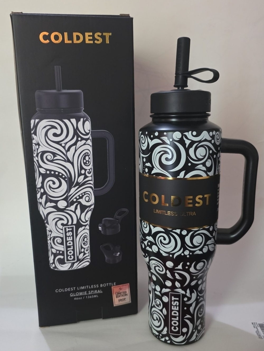 46oz Coldest Limitless Ultra Insulated Bottle — Glowie Spiral
